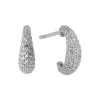 byBiehl - Ocean flow sparkle hoops i sølv, small - 4-4204-R