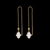 byBiehl - Pearl cluster hænge øreringe i guldbelagt sølv - 4-1509wp-gp