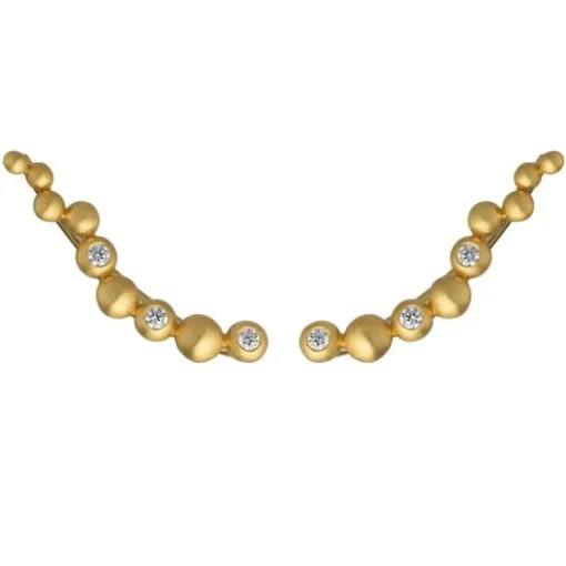 byBiehl - Pebbles earclimber i forgyldt sølv fra byBiehl - 4-3807a-gp