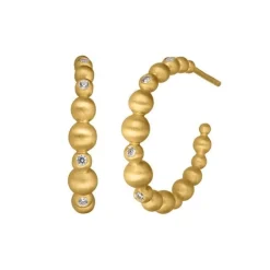 byBiehl - Pebbles forgyldte sølv hoops - 4-3803A-GP