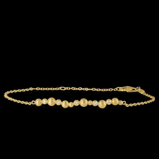 byBiehl - Pebbles guldbelagt sølv armbånd med sten - 2-3801a-gp