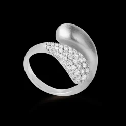 byBiehl - Sølv ocean flow duo ring med zirkonia sten - 5-4207a-r