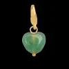 byBiehl - Soft heart charm green, grøn hjerte vedhæng - 7-5206g-gp