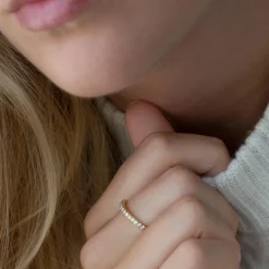 byBiehl - Sparkle band ring i guldbelagt sølv - 5-1502a-gp
