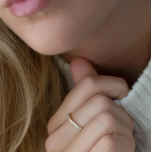 byBiehl - Sparkle band ring i guldbelagt sølv - 5-1502a-gp