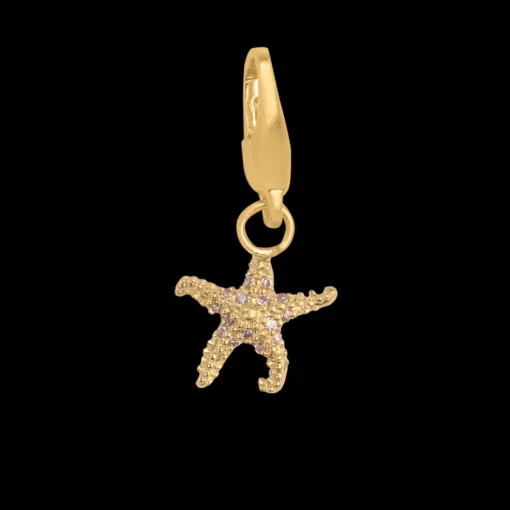 byBiehl - Star fish charm, sø stjerne vedhæng i guldbelagt - 7-5207a-gp