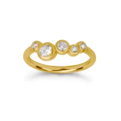 byBiehl - Stardust ring i guldbelagt sølv med sten - 5-4607a-gp