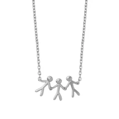 byBiehl - Together family sølv halskæde med 3 personer - 3-2003-r