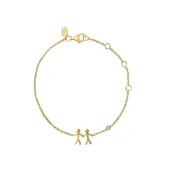 byBiehl - Together family forgyldt armbånd med 2 personer - 2-2002a-gp