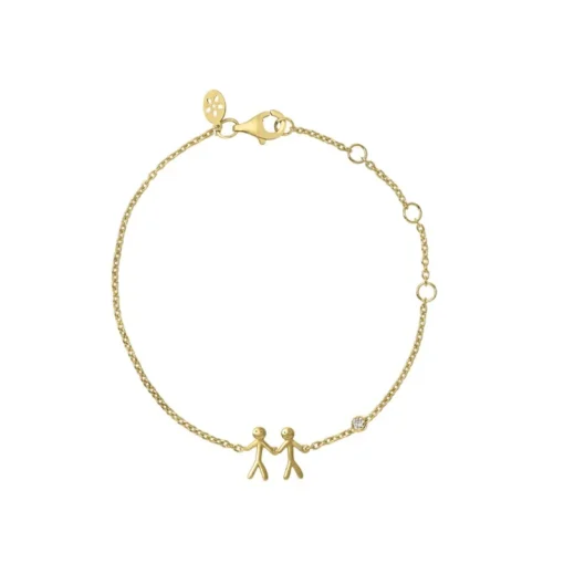 byBiehl - Together family forgyldt armbånd med 2 personer - 2-2002a-gp