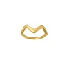 byBiehl - Wave ring i guldbelagt sølv - 5-3703-gp