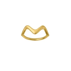 byBiehl - Wave ring i guldbelagt sølv - 5-3703-gp