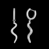 byBiehl - Wave sparkle hoop i sølv - 4-028a-r