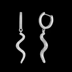 byBiehl - Wave sparkle hoop i sølv - 4-028a-r