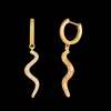 byBiehl - Wave sparkle hoop i 14kt guldbelagt sølv - 4-028a-gp