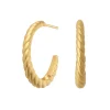 byBiehl- Seashell hoops stor forgyldt-4-3602-gp
