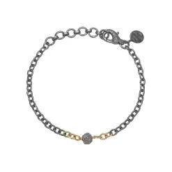 ByBirdie - Appia sølv og guld armbånd med diamant - 50301270d