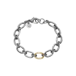Bybirdie - Samsara golden link armbånd med guldbelagt led - 50301302