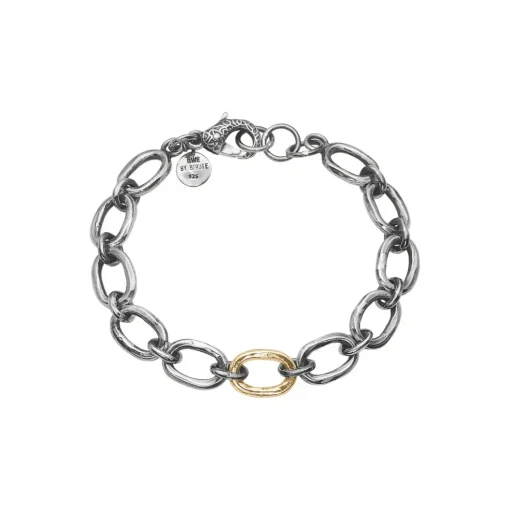 Bybirdie - Samsara golden link armbånd med guldbelagt led - 50301302