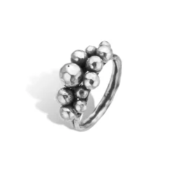 Bybirdie - Sølv facetteret kugle ring - 50110405