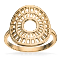 Cirkel ring i sølv forgyldt - 725172