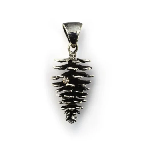Cone vedhæng stort med diamant 0,20ct-5090131