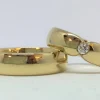 CT6 - 14 kt vielsesringe med 0,10 ct