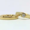 CT4 - 14 kt vielsesringe med 0,25 ct