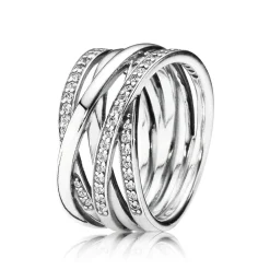 190919cz - Pandora ring med zirkoner