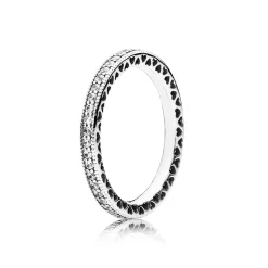 190963cz-Sparkel & Hearts ring