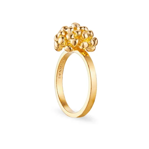 Flora Danica - Dild ring i 22kt guldbelagt sølv - df-ri-g