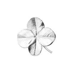 Flora Danica - Firkløver broche i sterling sølv - flc-bro-s
