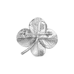 Flora Danica - Firkløver broche i sterling sølv - flc-bro-s