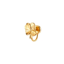 Flora Danica - Firkløver ear cuff i 22kt guldbelagt sterling sølv - flc-eacu-g