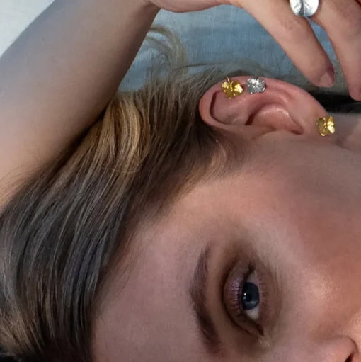 Flora Danica - Firkløver earcuff i sterling sølv - flc-eacu-s