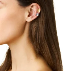Flora Danica - Firkløver ear cuff i 22kt guldbelagt sterling sølv - flc-eacu-g