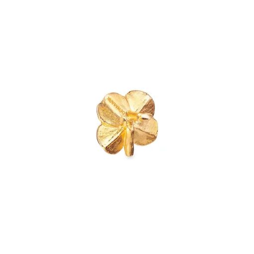 Flora Danica - Firkløver pin broche i guldbelagt sølv - flc-pi-g