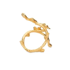 Flora Danica - For Glem Mig Ej statement ring i guldbelagt sølv - fmn-stri-g