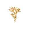 Flora Danica - Forglemmigej pin broche i guldbelagt sølv - fmn-pi-g