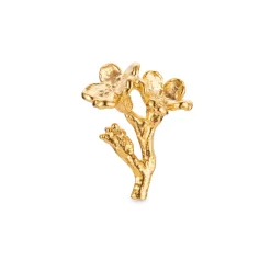 Flora Danica - Forglemmigej pin broche i guldbelagt sølv - fmn-pi-g