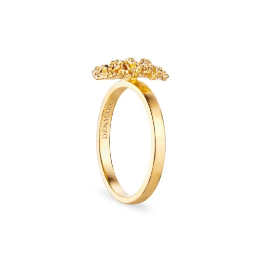 Flora Danica - Persille ring i 22 karat guldbelagt sølv - par-ri-g
