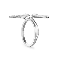 Flora Danica - Statement firkløver ring i sterling sølv - flc-stri-s