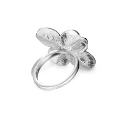 Flora Danica - Statement firkløver ring i sterling sølv - flc-stri-s