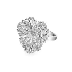 Flora Danica - Statement persille ring i sterling sølv - par-stri-s
