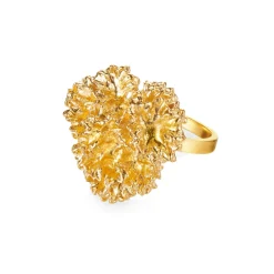 Flora Danica - Stement persille ring i 22 karat guldbelagt sølv - par-stri-g