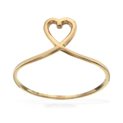 Guld hjerte ring fra Scrouples - 711973