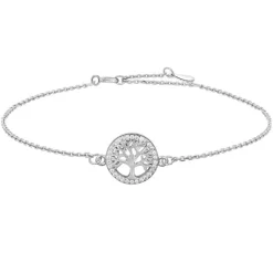 Joanli Nor - Livets træ sølv armbånd med zirkonia - 80450750900