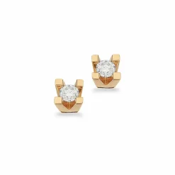 Kleopatra - 14 karat guld øreringe med 0,10ct diamant - 1135,10