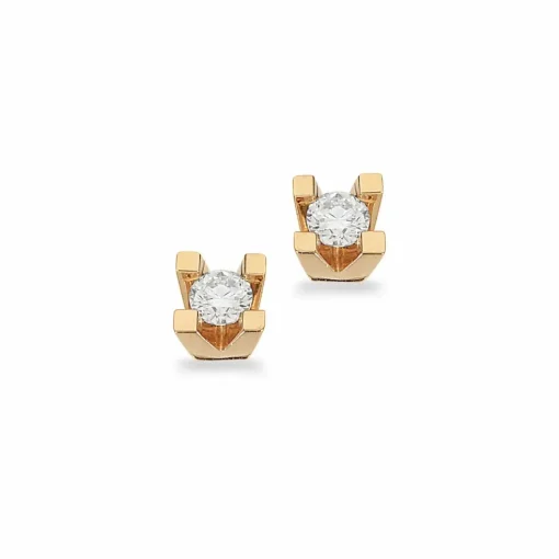 Kleopatra - 14 karat guld øreringe med 0,10ct diamant - 1135,10