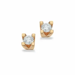 Kleopatra - 14 karat guld øreringe med 0,20ct diamant - 1135,20